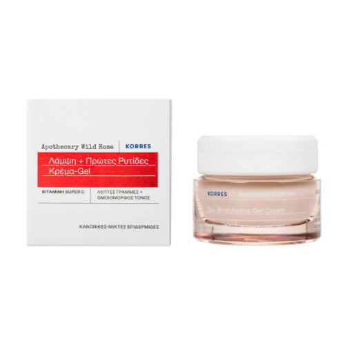 Korres Apothecary Wild Rose Day-Brightening Gel-Cream with Super Vitamin C for Normal/Combination Skin, 40ml