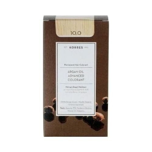 Korres Argan Oil Advanced Colorant with Pigment-Lock Technology 10.0 Platinum Blonde, 50ml