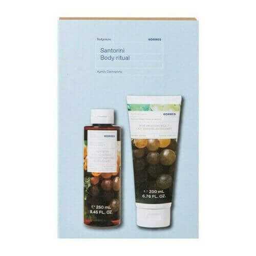 Korres Santorini Body Ritual - Santorini Grape Body Smoothing Milk 200 ml + Shower Gel 250 ml