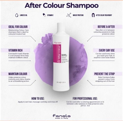 Fanola After Color Treatment Shampoo 350ml 3 Fanola After Color Shampoo