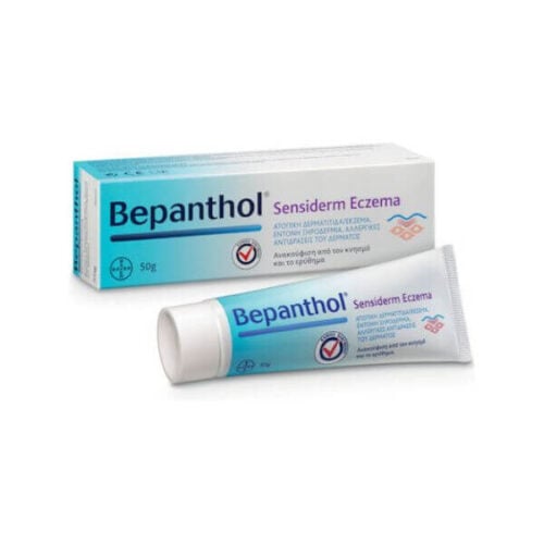 Bepanthol Sensiderm Eczema is a specialized cream that provides relief from itching and redness caused by eczema, with a 50g tube for easy application to affected areas.