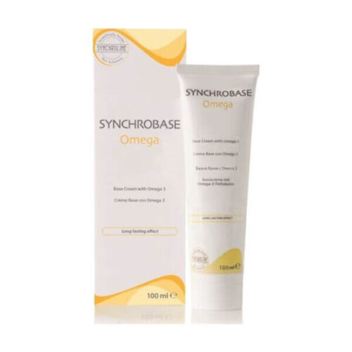 Synchroline Synchrobase Omega: a 100ml moisturizing cream, enriched with omega fatty acids, designed to nourish and protect dry and sensitive skin, leaving it soft and supple.