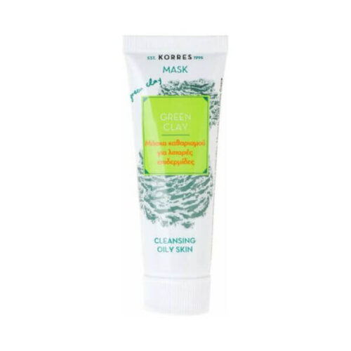 Korres Cleansing Mask with Green Clay is a natural face mask that purifies and detoxifies the skin. 18ml.