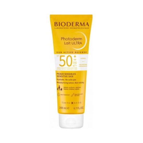 Bioderma Photoderm Lait: Moisturising sunscreen lotion, SPF50+. Protects from UVA/UVB, 200ml bottle