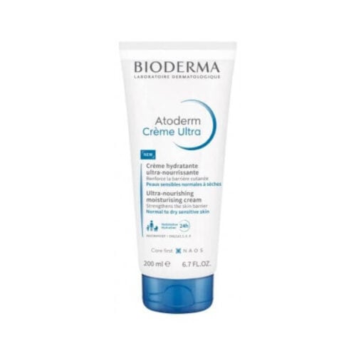 Bioderma Atoderm Crème Ultra-Nourishing Moisturising Cream - 200ml tube. Restores skin's moisture barrier for soft and supple skin