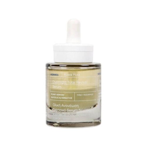 Korres Face Serum Black Pine Overnight Total Revival Serum 30 mL/1.01 FL.OZ.