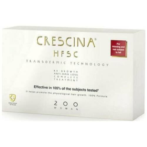 Crescina HFSC Transdermic Complete 200 Woman For Thinning and Hair Subject to Fall 10 + 10x3,5ml