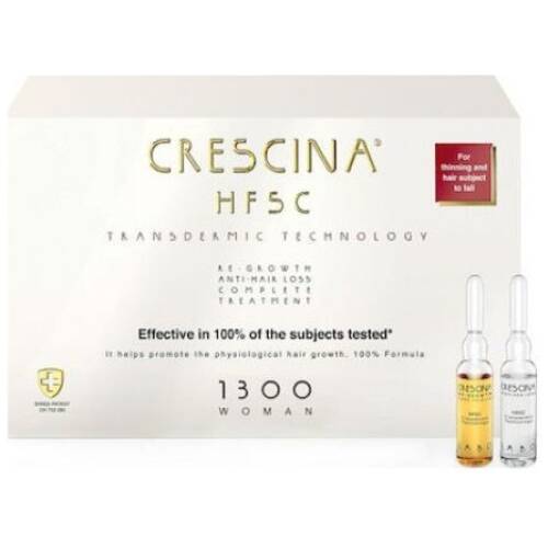 Crescina HFSC Transdermic Complete 1300 Woman For Thinning and Hair Subject to Fall 10 + 10x3,5ml