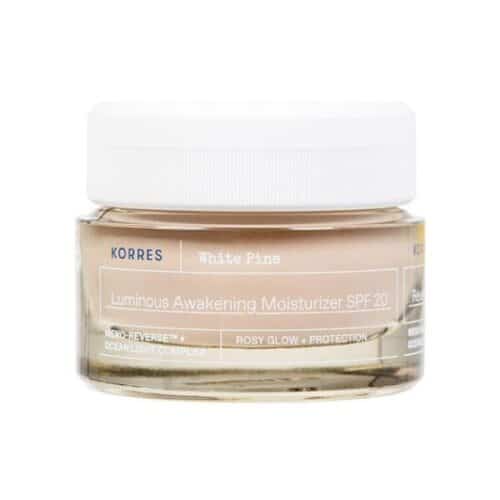 Korres White Pine Luminous Awakening Moisturizer SPF20, 40ml 1 Korres White Pine Moisturizing Day Cream Suitable for All Skin Types 20SPF 40ml