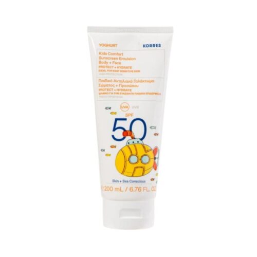 Korres Comfort Sunscreen Greek Yoghurt Emulsion Body & Face Kids SPF50 200ml