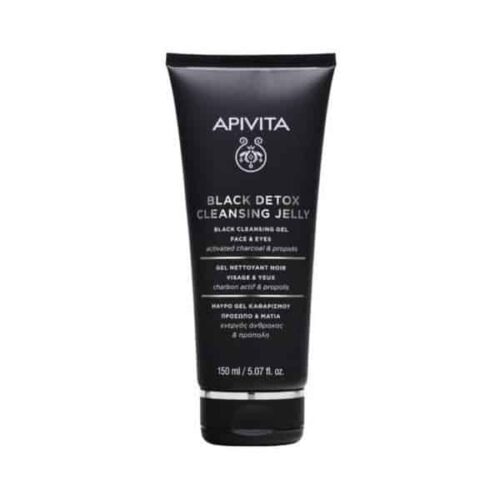 Apivita Black Detox Cleansing Jelly face-eyes Activated Charcoal & Propolis 150 ml