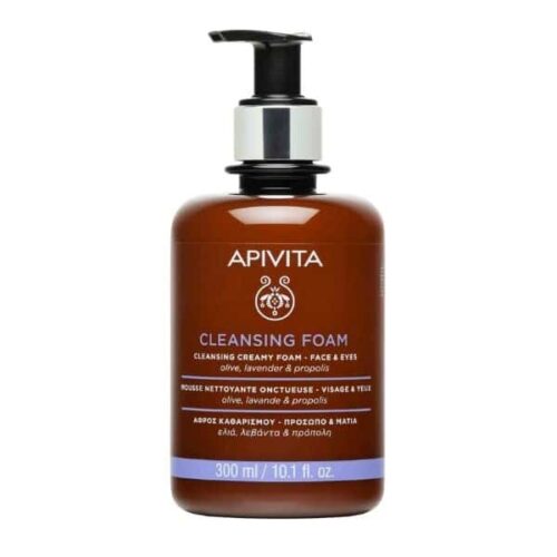 Apivita Cleansing Foam face & eyes olive & lavender 300 ml