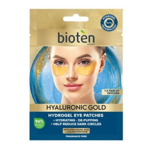 Bioten Hyaluronic Gold Hydrogel Eye Patches Eye Patches with Hyaluronic Acid and Gold Proteins 1 pair 5.5 g