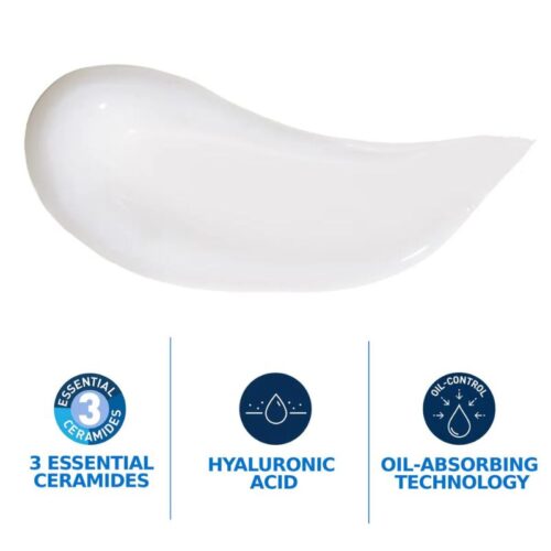 Lifestyle image of CeraVe Oil Control Gel-Cream in a clean bathroom setting